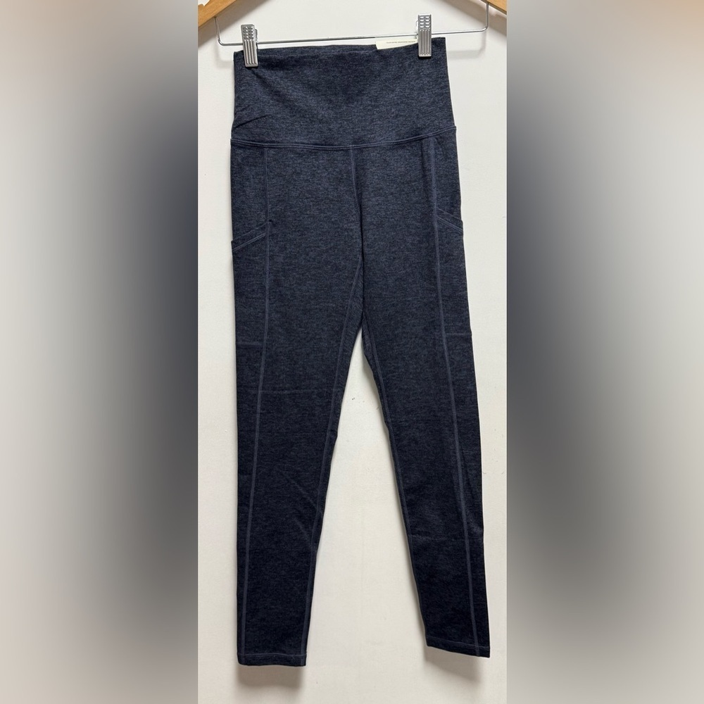 Aerie Offline Blue Marble High Waist SHORT Inseam Pockets Hugger Leggings Pants